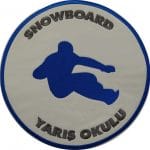 Snowboard yarış okulu nakış işleme arma patch peç 20x20 cm