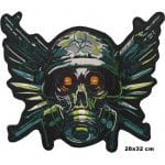 Ölüm savaş silah kaos nakış işleme arma patch peç 28x32 cm