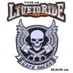 Liveto ride cafe race motor nakış işleme arma patch peç