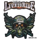 Liveto ride savaş silah kaos nakış işleme arma patch peç