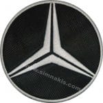 Mercedes nakış işleme arma patch peç 9×9 cm