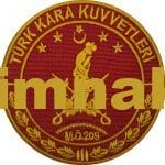 Türk kara kuvvetleri nakış işleme arma patch peç 9.5x9.5 cm