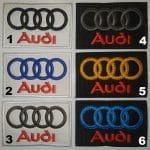 Audi nakış işleme arma patch peç 8x5,5 cm