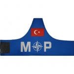 MP Nato kolluk Bayraklı cırt bantlı ayarlanabilir 23x45 cm Yazılar Nato Reflektör baskılı