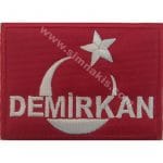 Türk bayrak demirkan nakış işleme arma patch 5.5x7.5 cm