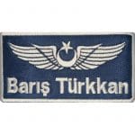 Havacı isimlik nakış işleme arma patch peç 5x9 cm