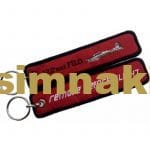 122.nci filo remove before flight nakış işleme anahtarlık çift taraflı 3x13 cm