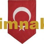 Türk bayrak nakış işleme flama çift taraflı 24x40 cm