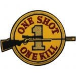 One shot one kill nakış işleme arma patch peç 7.5x10 cm