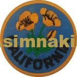 California çiçek nakış işleme arma patch peç 6x6 cm