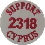 Support 2318 cyprus nakış işleme arma patch peç 8.5x8.5 cm Siyah Beyaz Beyaz Kırmızı