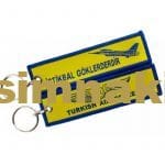 istikbal göklerdedir turkish air force nakış işleme anahtarlık çift taraflı 3x13 cm