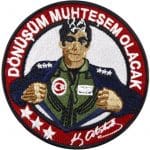 Havacılık dönüşüm muhteşem olacak mustafa kemal atatürk nakış işleme arma patch peç 9x9 cm