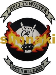 Hell in winter rock n roll loser nakış işleme arma patch 3 parça - Görsel 2