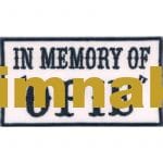in memory of opie nakış işleme arama patch peç 5x9 cm