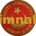 Türkiye cumhuriyeti sonsuza dek türk bayrak nakış işleme arma patch peç 8.5x8.5 cm