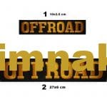 Off road nakış işleme arma patch peç 2 ebat 10x2.5 cm & 27x6 cm