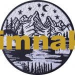 Gece ay yıldız doğa dere göl orman dağ manzara nakış işleme arma patch peç 8x8 cm