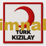 Türk Kızılay Bayrak nakış işleme arma patch peç 8x8 cm & 14x14 cm & 20x20 cm