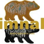 Ayı nakış işleme arma patch peç 11×6.5 cm