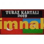 Turaz Kartalı Azerbaycan nakış işleme arma patch peç 5.5x9 cm