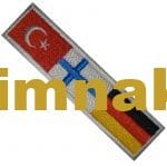 Türkiye Fillandiya Almanya bayrakları üçü bir arada 2x8 cm