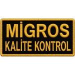 Migros Personel isimliği nakış işleme arma patch peç 5x11.5 cm