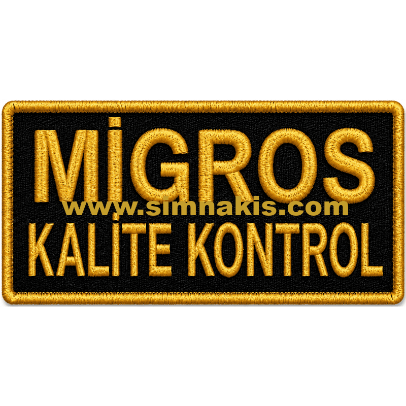 18 Migros Personel isimliği nakış işleme arma patch peç 5x11.5 cm - Görsel 1