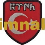 Göktürk bayrak nakış işleme arma patch 6x7 cm