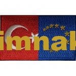 Türkiye Avrupa Birliği Bayrak nakış işleme arma patch peç 8x5 cm