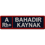 Personel isimliği nakış işleme arma patch peç 12x3 cm