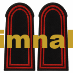 İtfaiye Apoleti Kırmızı nakış işleme 1 çift 12x6 cm