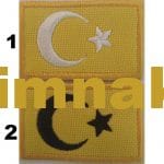Türk Bayrağı nakış işleme arma patch peç 5x3 cm