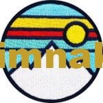 Doğa güneş ay gece dağlar nakış işleme arma patch peç 8x8 cm