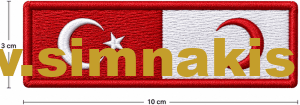 Türk Kızılay Bayrak Nakış İşleme Arma Patch Peç 5x8 cm & 3x10 cm - Görsel 2
