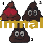 Emoji nakış işleme arma patch peç 4.5x5 cm