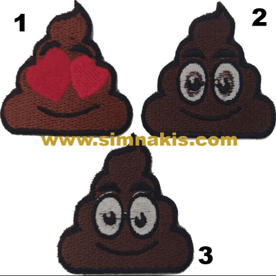 Emoji nakış işleme arma patch peç 4.5x5 cm