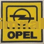 Opel Nakış İşleme Arma Amblem Patch Logo Siyah 8x8 cm