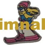 Kayak kış figürü nakış işleme arma patch peç 10x7.5 cm