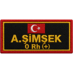 İsimlik nakış işleme arma patch peç 10x5 cm