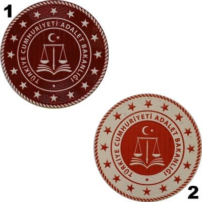 Türkiye Cumhuriyeti Adalet Bakanlığı Arması silikon patch peç 7x7 cm