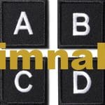 Harf ve Sayı nakış işleme arma patch peç 2x2 cm