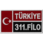 Personel ve filo isimliği nakış işleme arma patch peç 8x5 cm