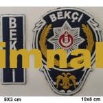 Bekçi nakış işleme arma patch ikili set