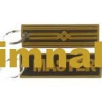 Master Havacı çift taraflı nakış anahtarlık 10x3 cm