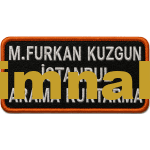 Personel İsimliği Arama Kurtarma Nakış İşleme İsimlik 4x9 cm