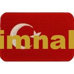 Türkiye Türk Bayrağı Nakış İşleme Arma Patch Peç 5.7x8.5 cm
