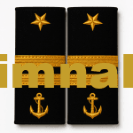 Denizcilik Kaptan Apoleti Gold Sırma 2. Kaptan (İkinci Zabit / Second Officer)  12x6 cm