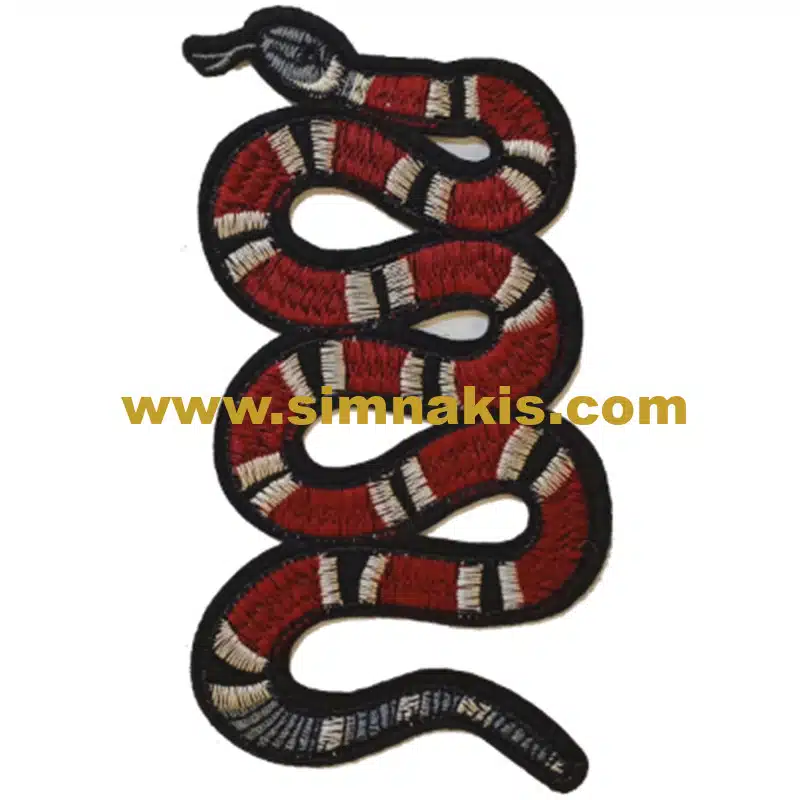 tyyyyy Yılan Kobra Nakış İşleme Arma Patch Peç 14x7.5 cm - Görsel 1