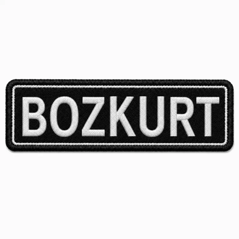 Kişiye Özel Nakış İsimlik 8×2 cm Kişiye özel nakış isimlik 8×2 cm siyah zemin beyaz yazı
